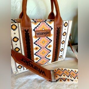 Wrangler Aztec Tote Bag for Women Boho Shoulder Purse and Western Handbag